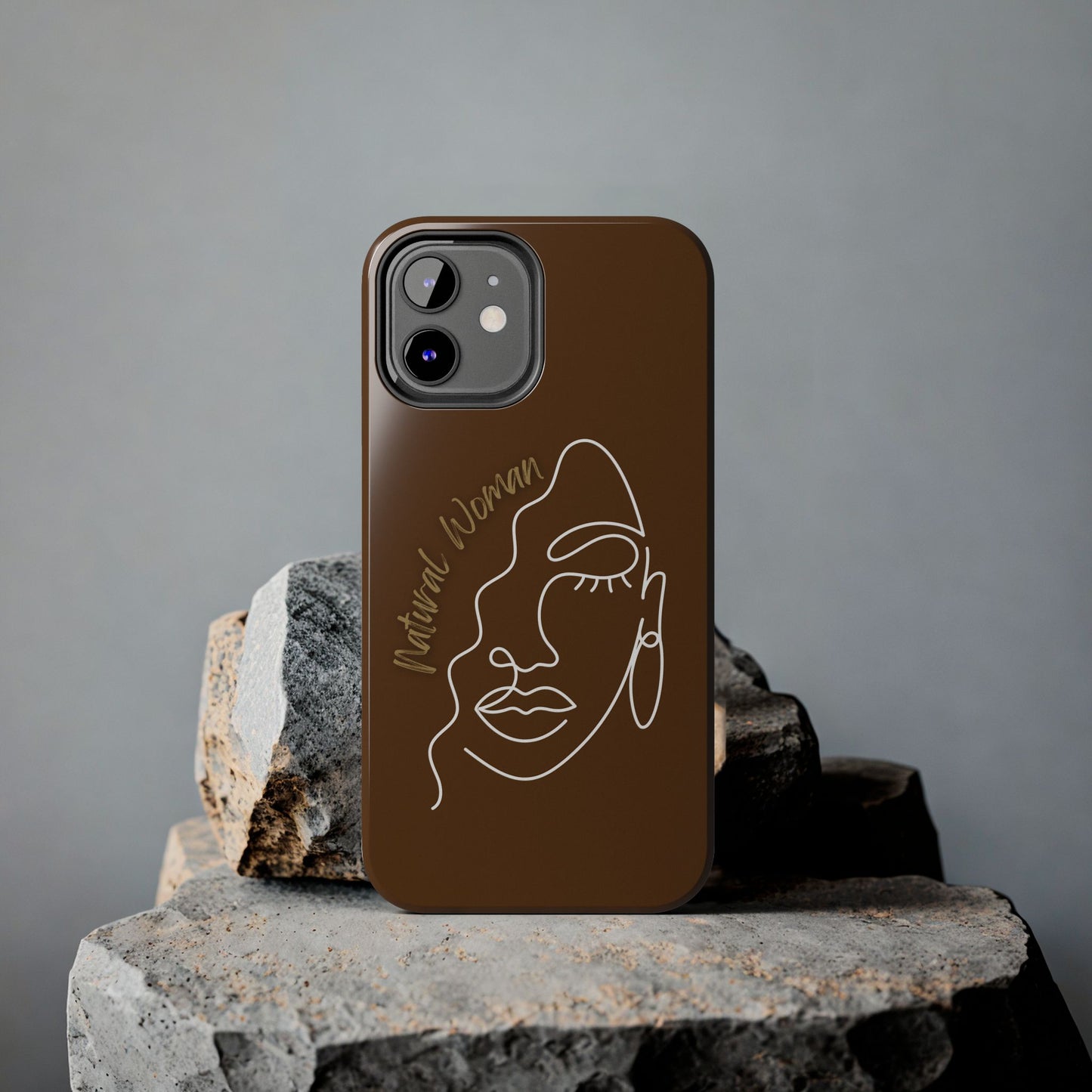 Natural Woman Half Face (WL)Tough Phone Case BROWN