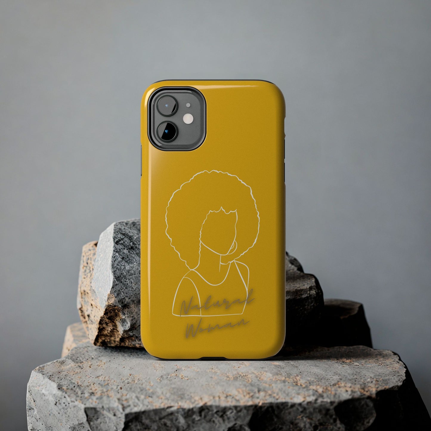 Natural Woman Afro (WL)Tough Phone Cases YELLOW