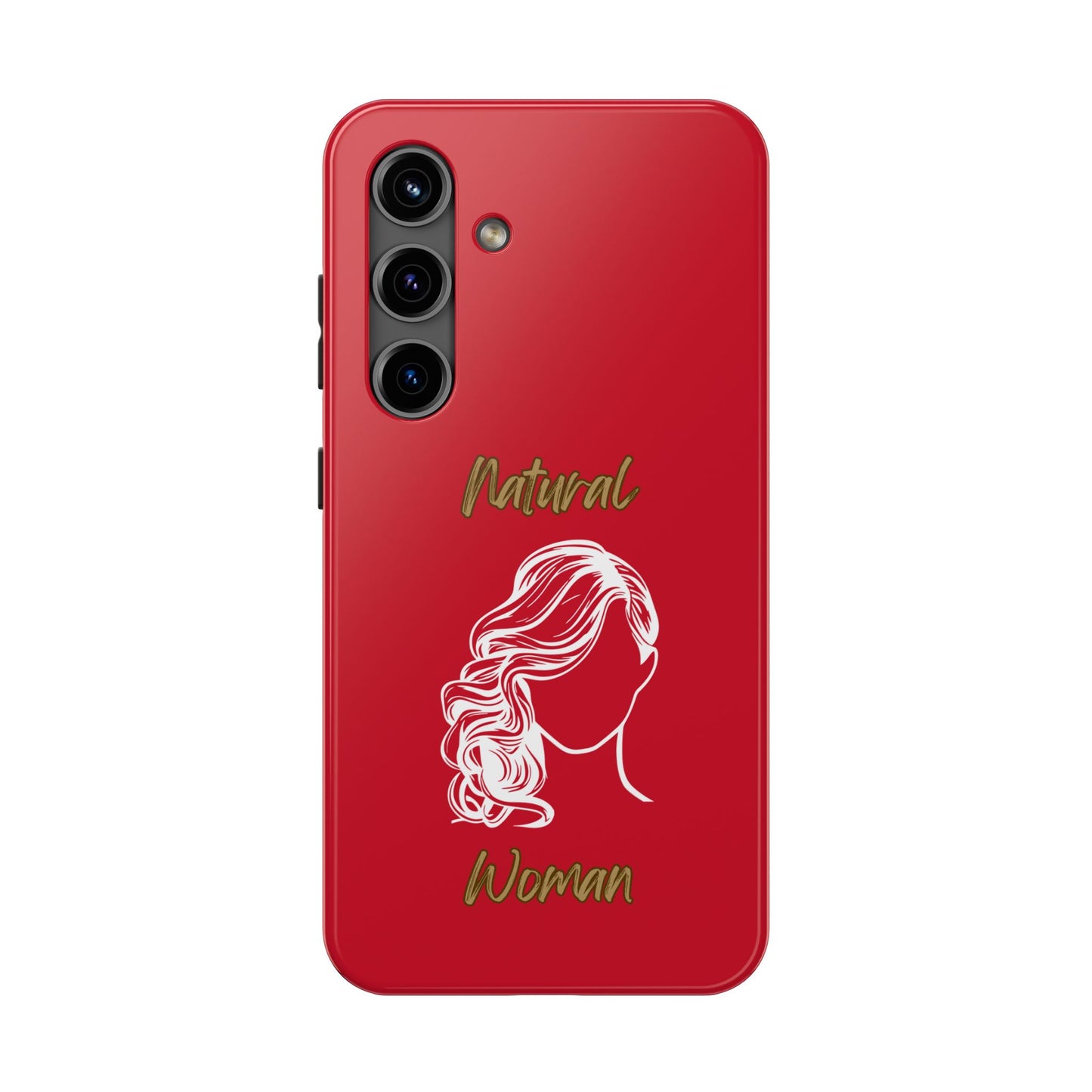 Natural Woman Long Curl (WL)Tough Phone Cases DARK RED