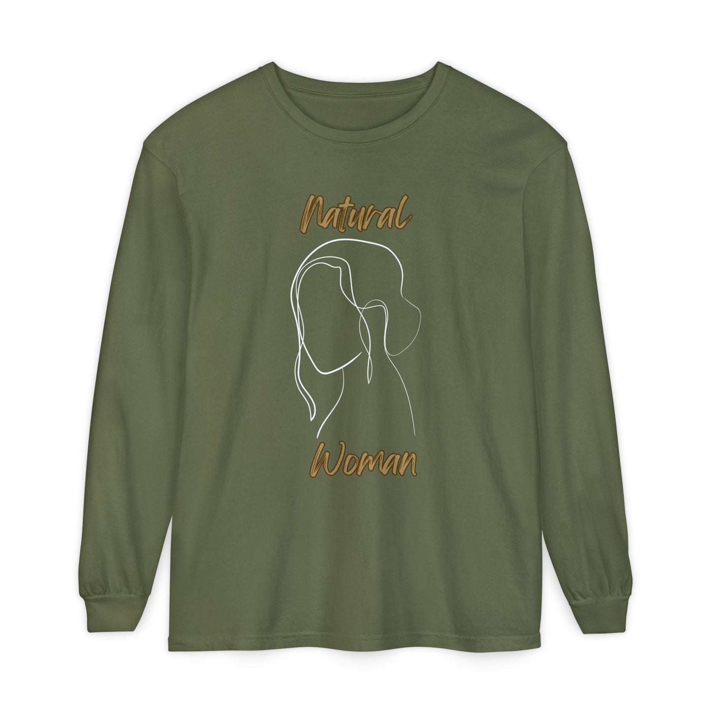 Natural Woman Hanging Hair (WL)  Long Sleeve T-Shirt