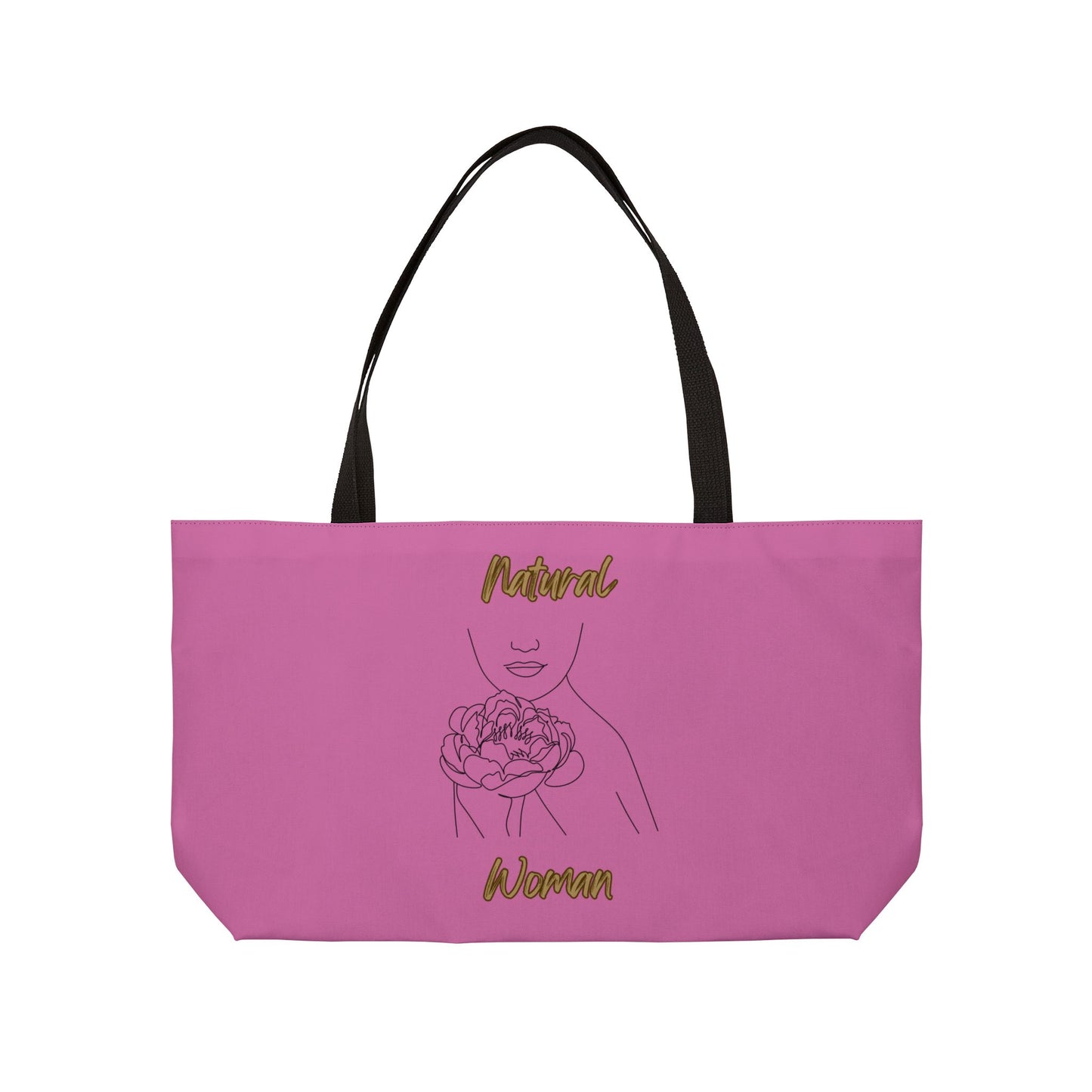 Natural Woman Kissed Flower (BL) Weekender Tote Bag LIGHT PINK