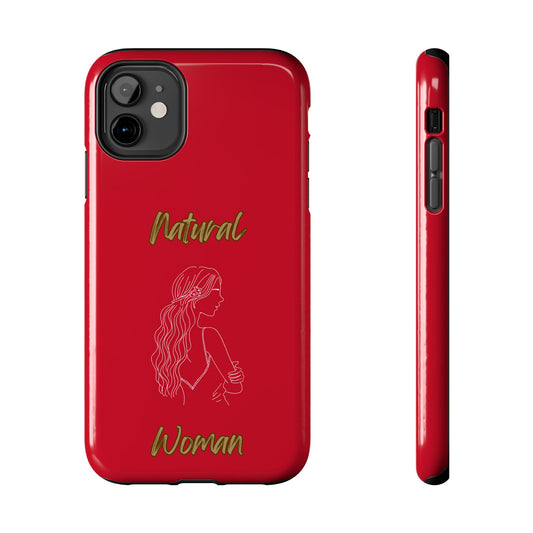 Natural Woman Young Woman (WL)Tough Phone Cases DARK RED