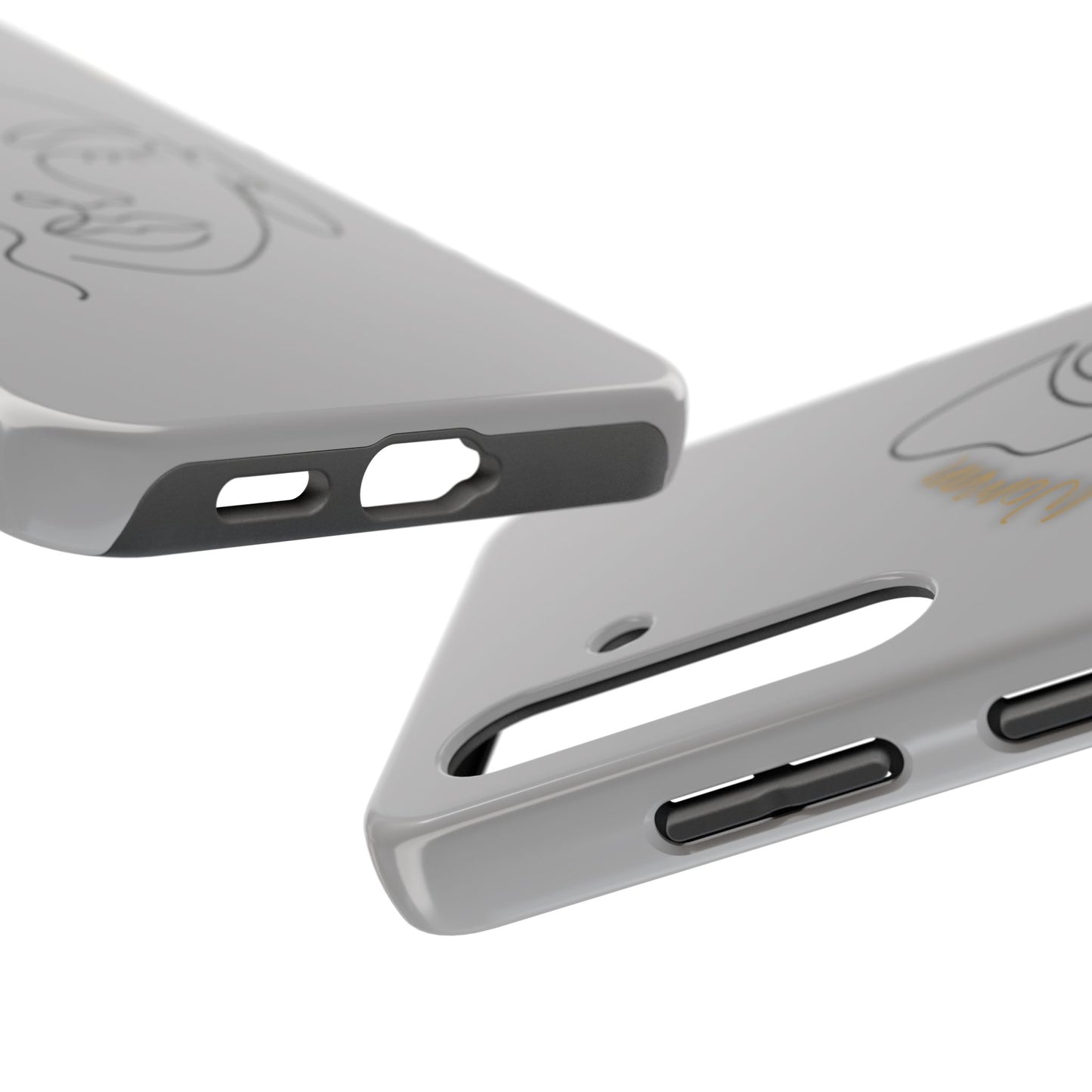 Natural Woman Half Face (BL)Tough Phone Case LIGHT GREY