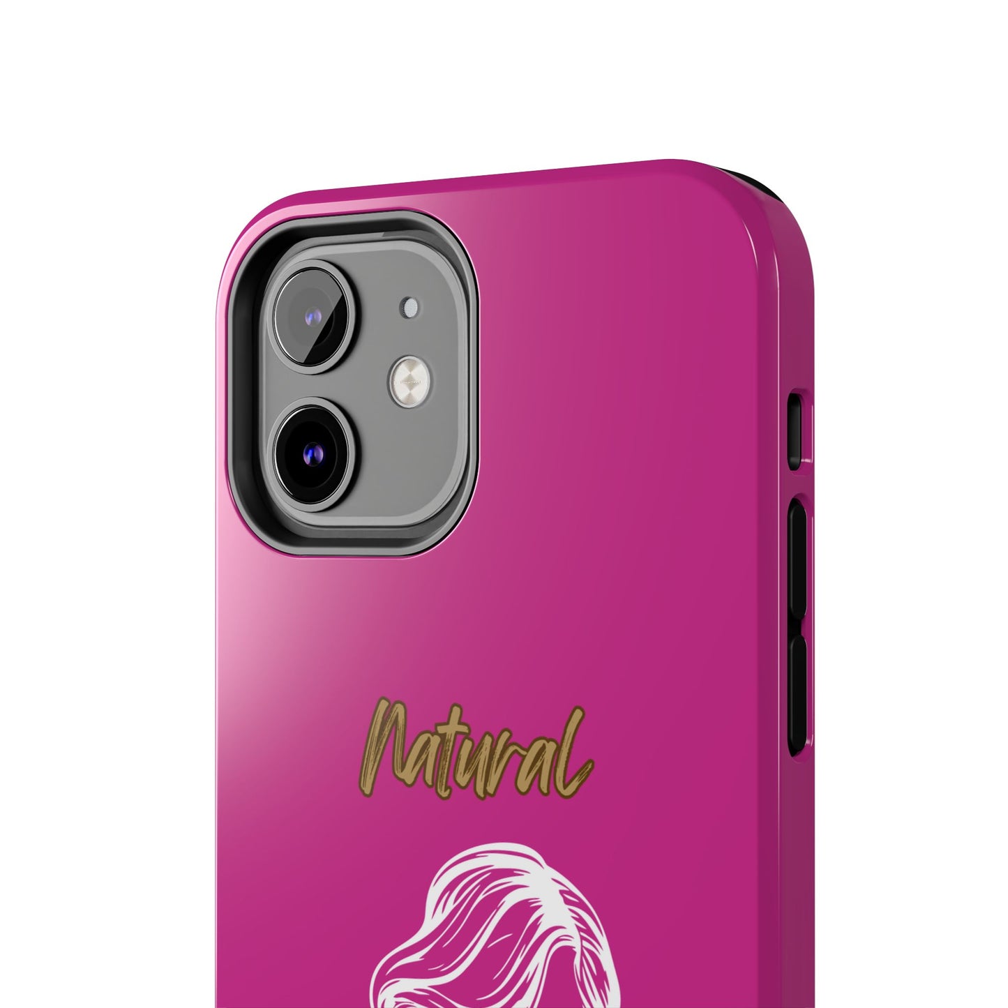 Natural Woman Long Curl (WL)Tough Phone Cases PINK