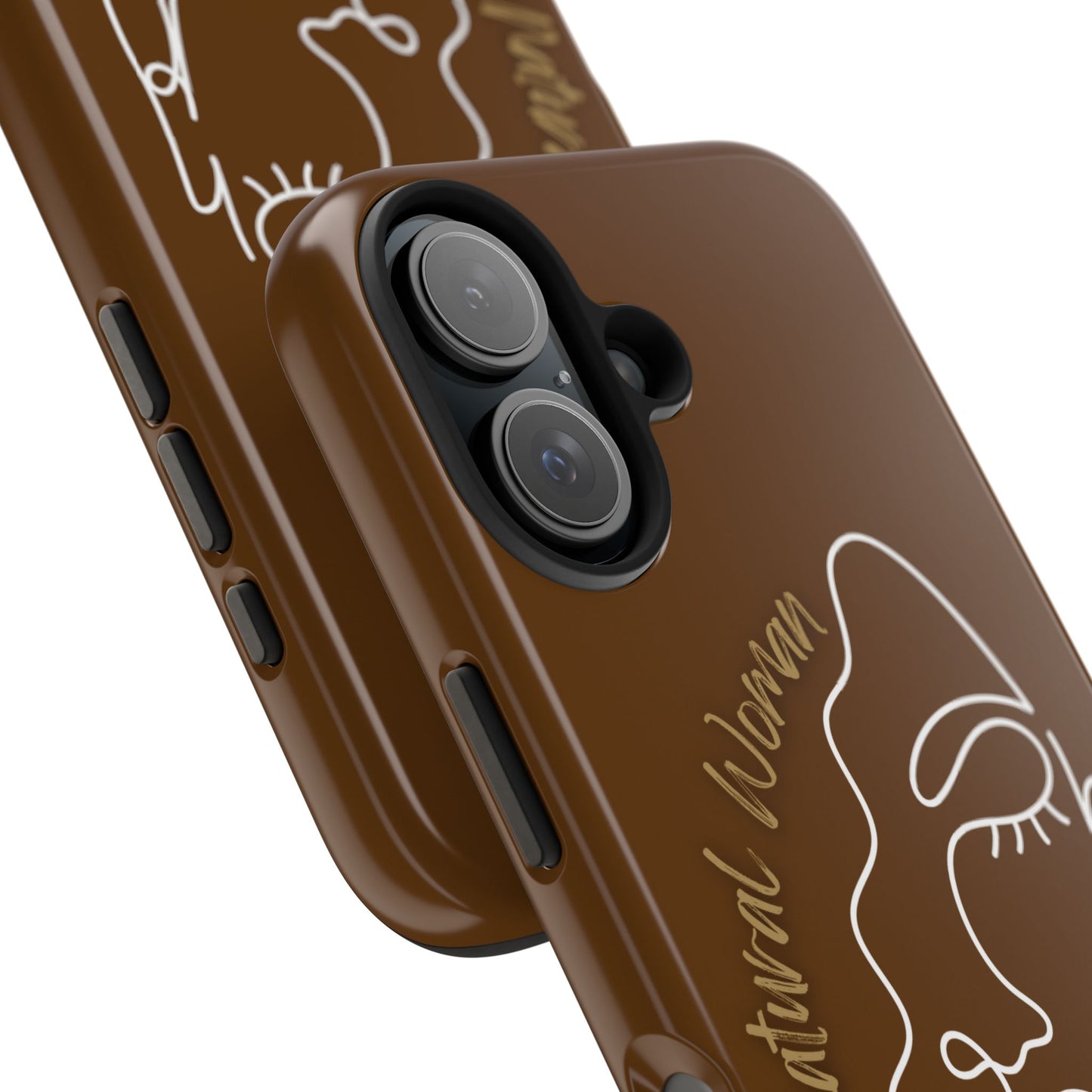 Natural Woman Half Face (WL)Tough Phone Case BROWN