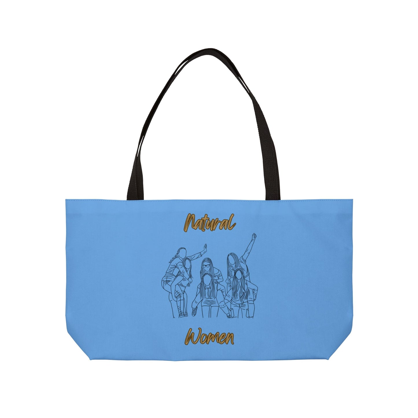 Natural Women Piggy Back (BL) Weekender Tote Bag LIGHT BLUE