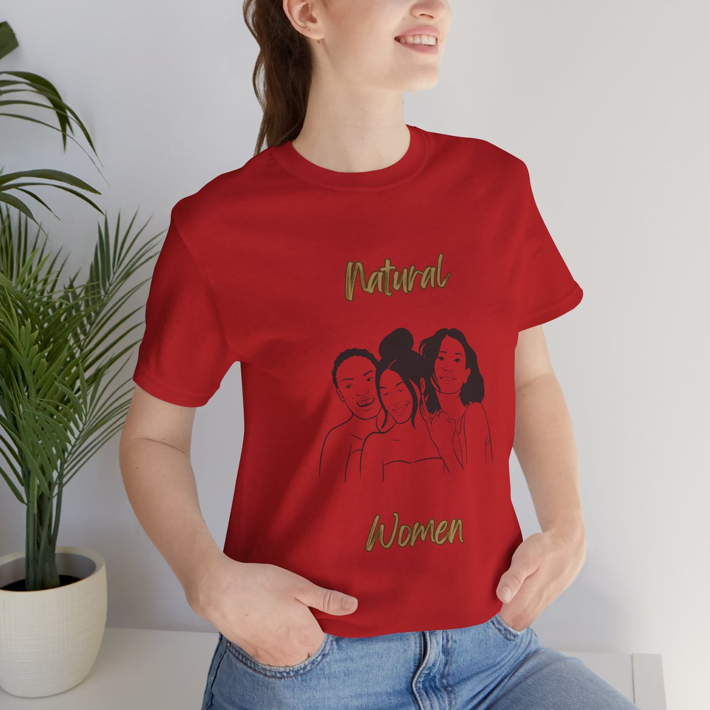 Natural Woman Laughing Friends (BL) Short Sleeve T-Shirt