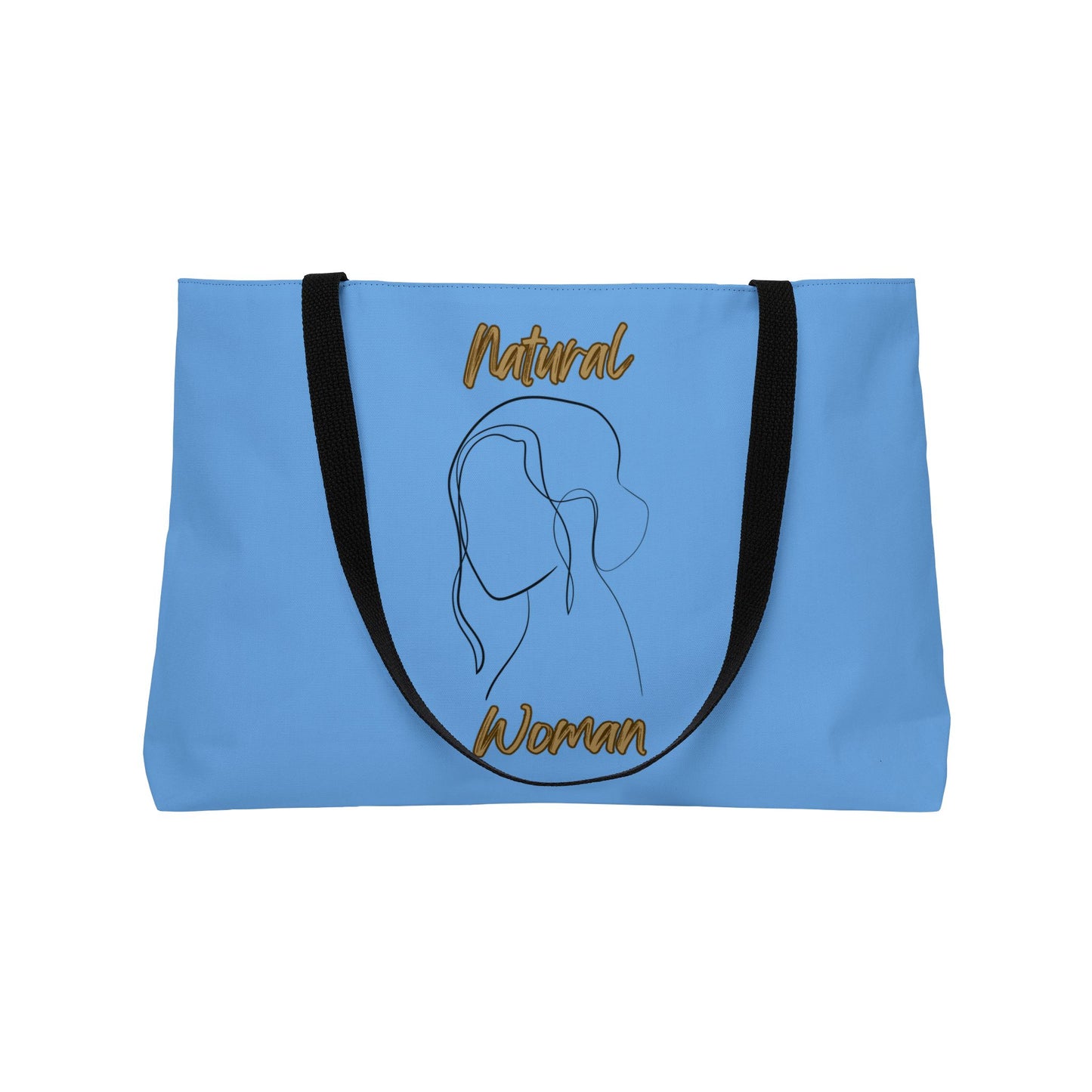 Natural Woman Hanging Hair (BL) Weekender Tote Bag LIGHT BLUE