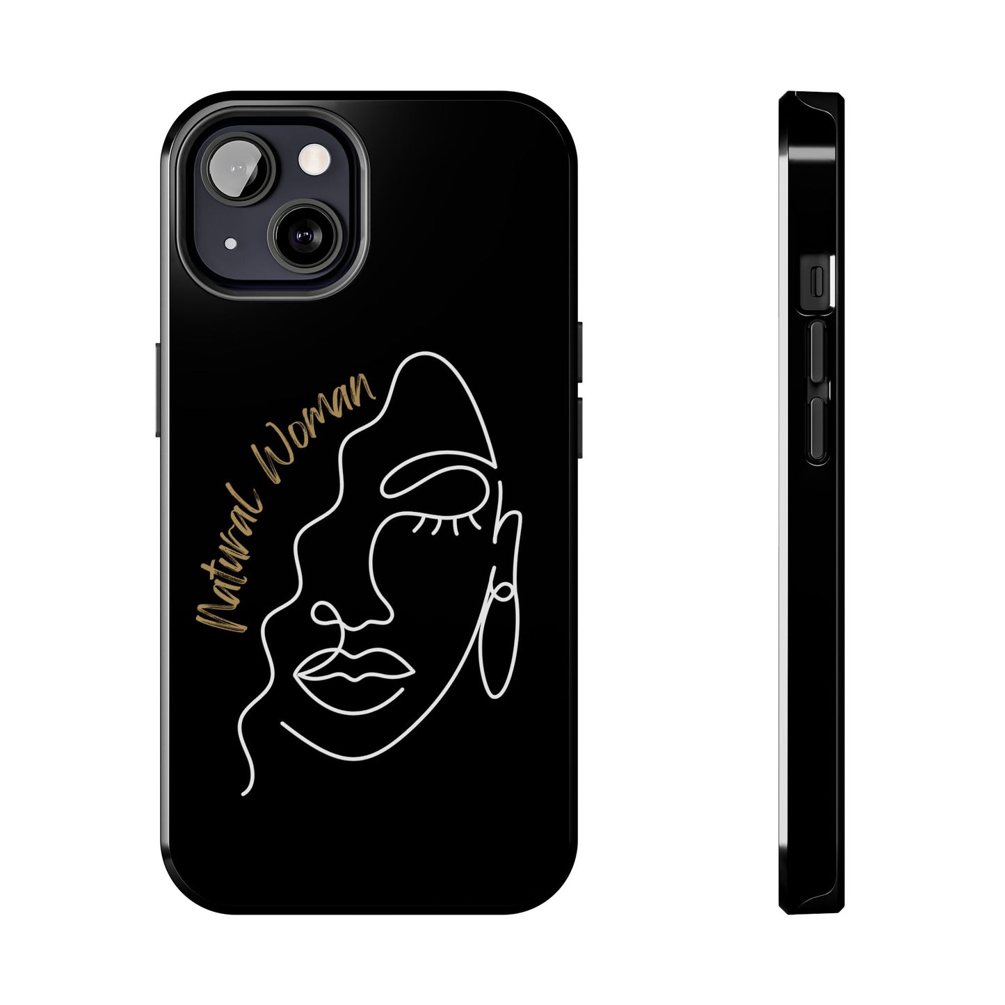 Natural Woman Half Face (WL)Tough Phone Case BLACK