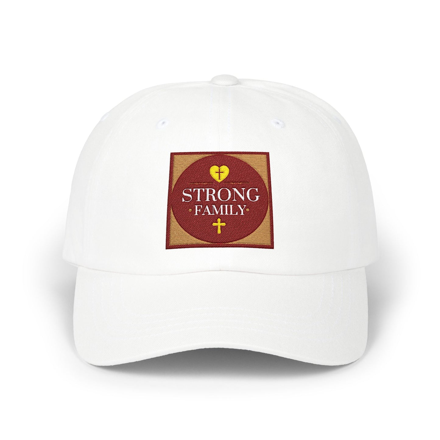 Strong Family Custom Casual Cap - CRANBERRY LOGO