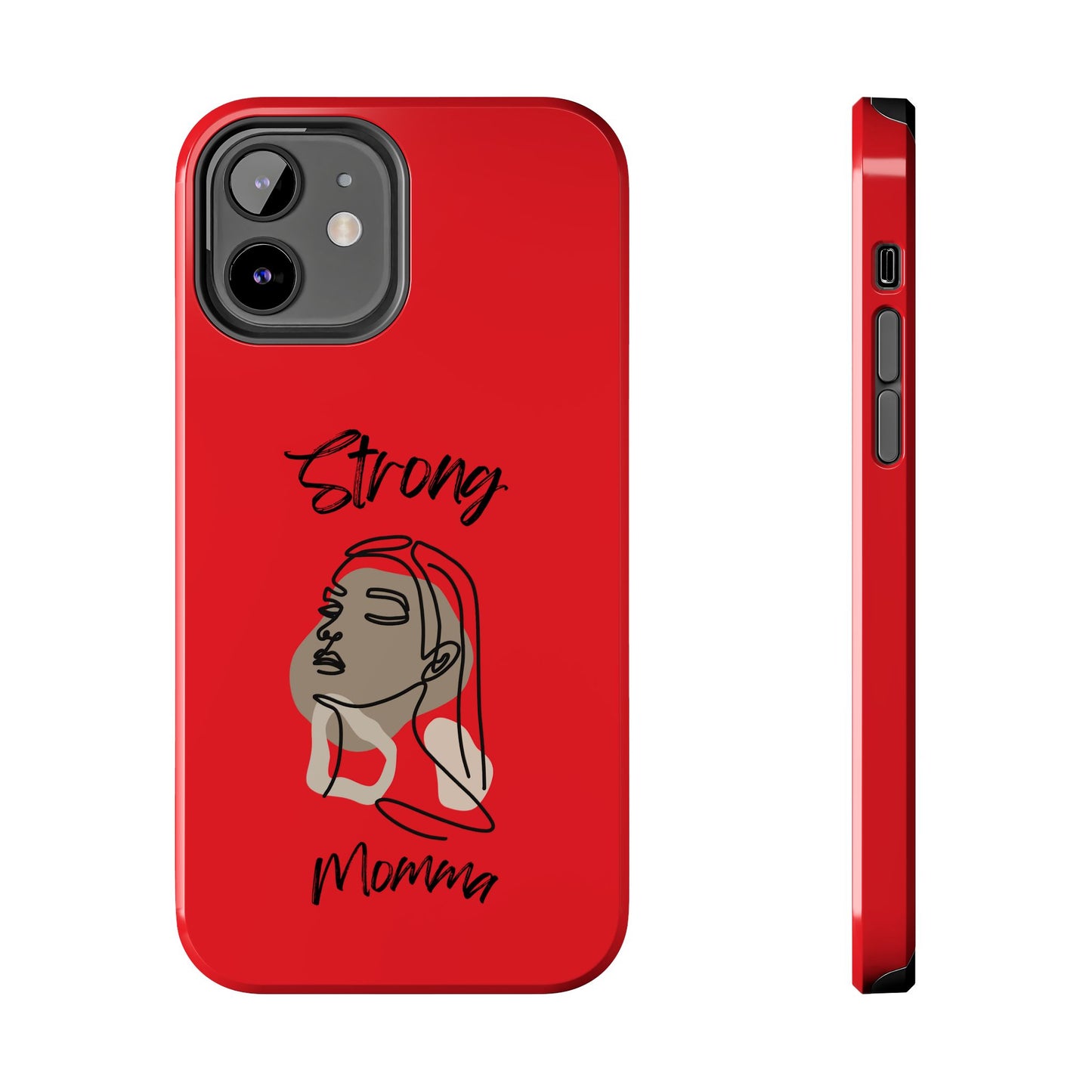 STRONG MOMMA Samsung Galaxy Tough Phone Cases (BL) Red