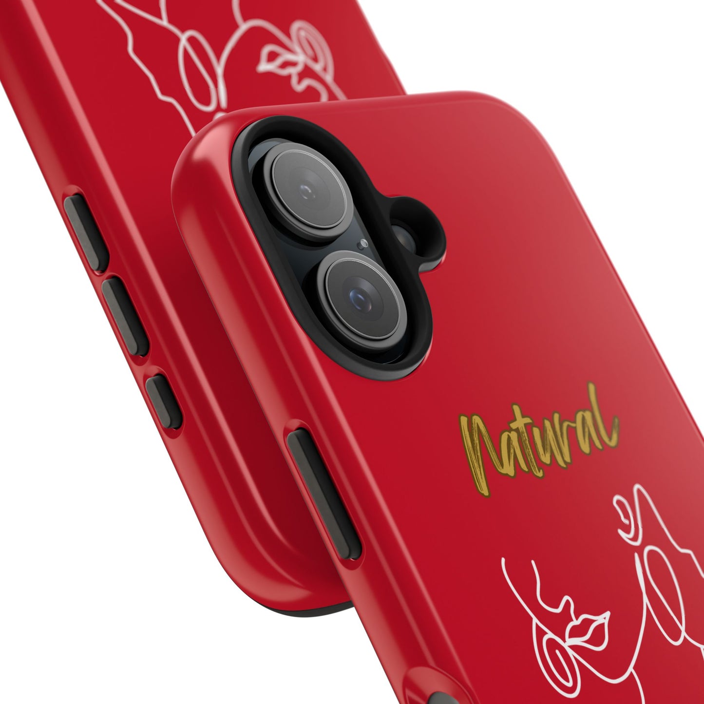 Natural Woman Lips (WL)Tough Phone Cases DARK RED