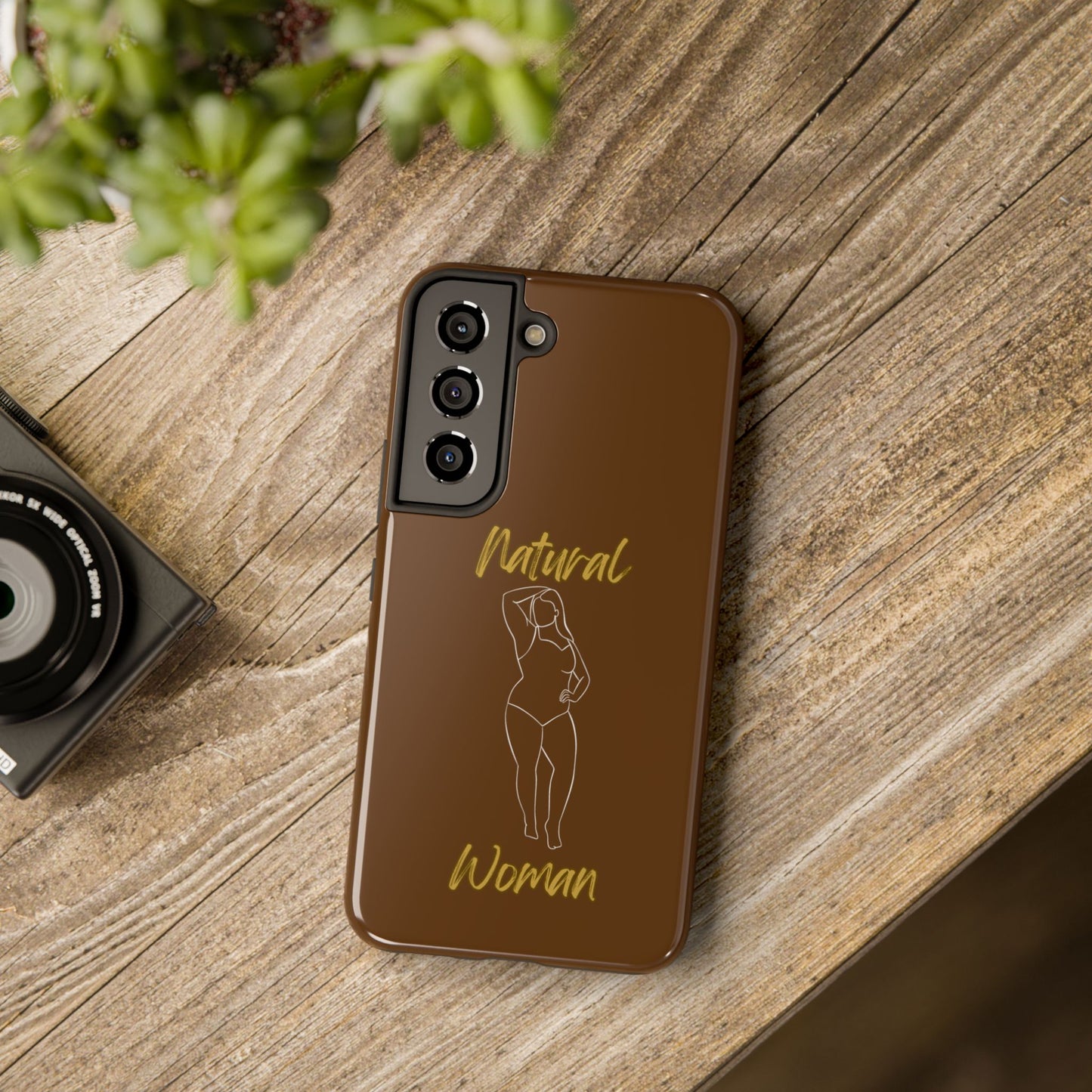 Natural Woman Looking Good (WL)Tough Phone Cases BROWN