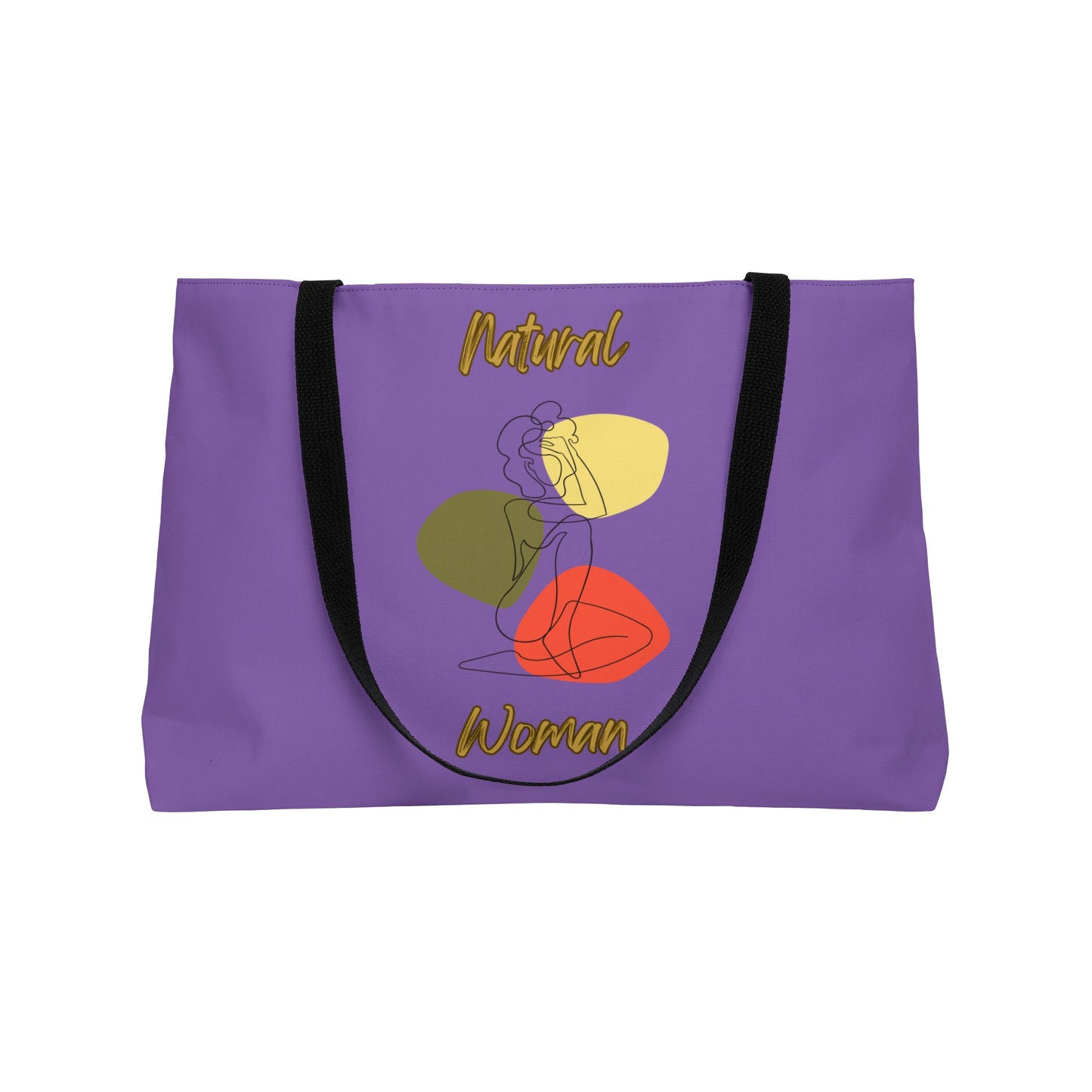 Natural Woman Colorful Pose (BL) Weekender Tote Bag LIGHT PINK