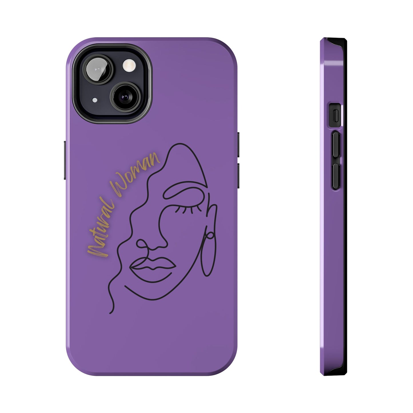 Natural Woman Half Face (BL)Tough Phone Case LIGHT PURPLE