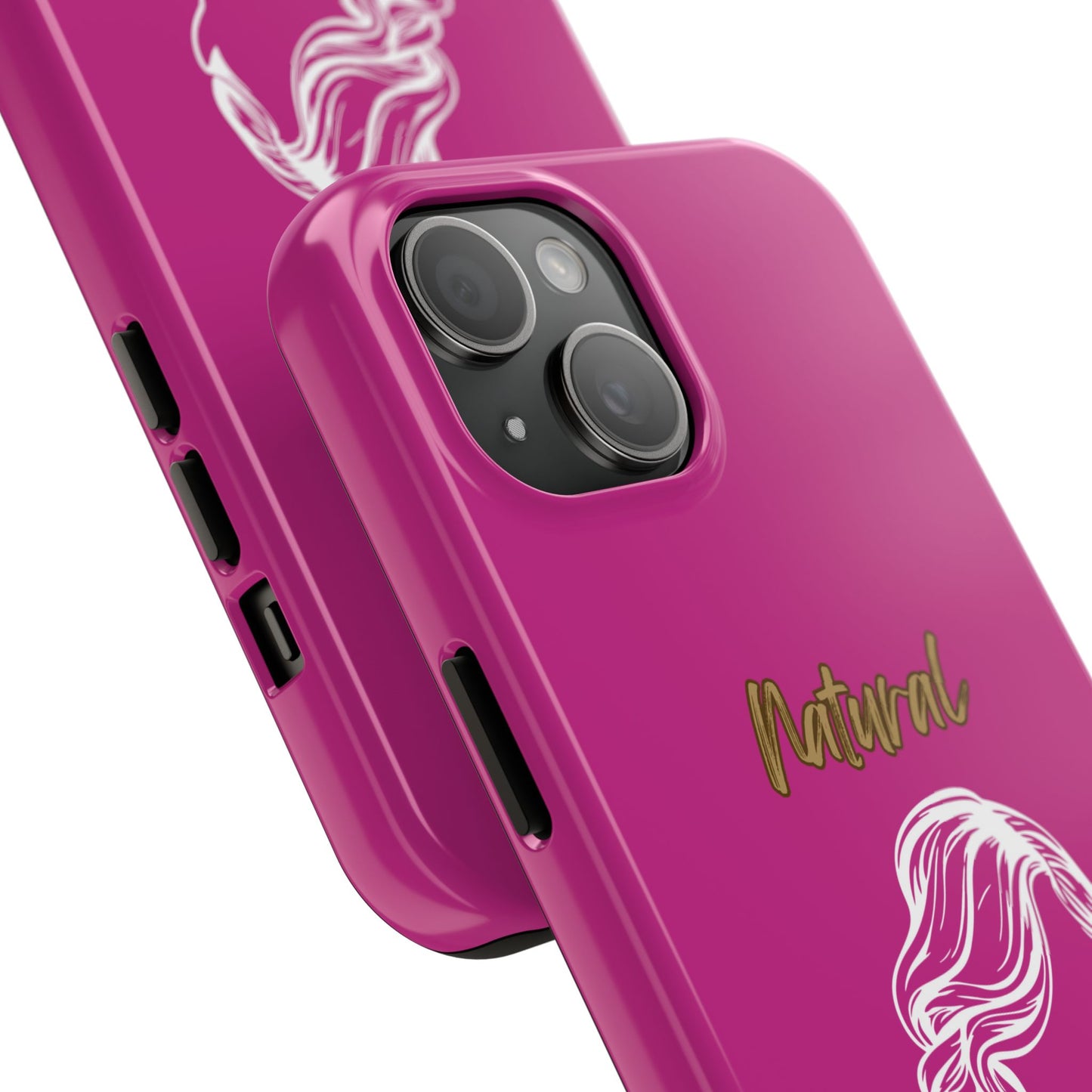 Natural Woman Long Curl (WL)Tough Phone Cases PINK