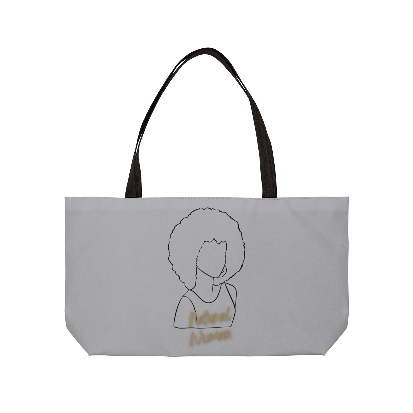 Natural Woman Afro (BL) Weekender Tote Bag LIGHT GREY