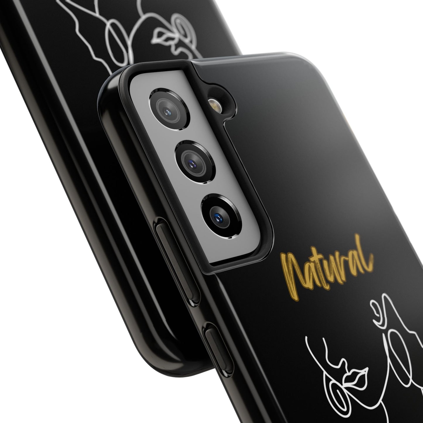 Natural Woman Lips (WL)Tough Phone Cases BLACK
