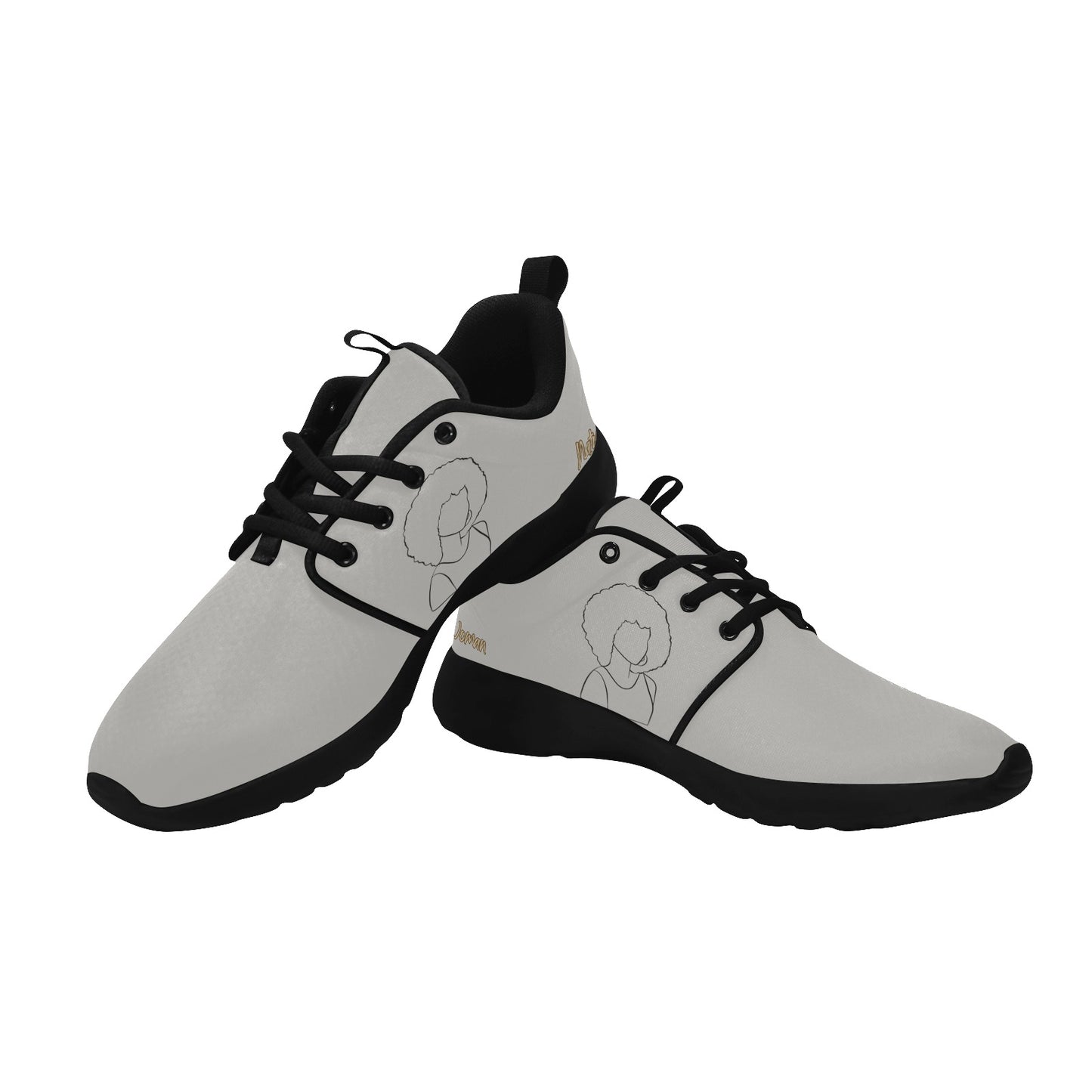 Natural Woman AFRO (BL) GRAY w/ Black Sole Sneakers
