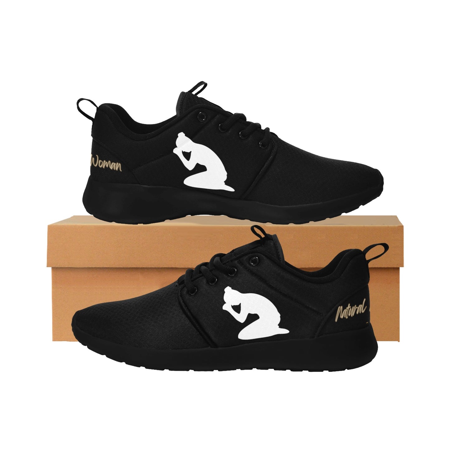 Natural Woman PRAY (WL) BLACK w/ Black Sole Sneakers