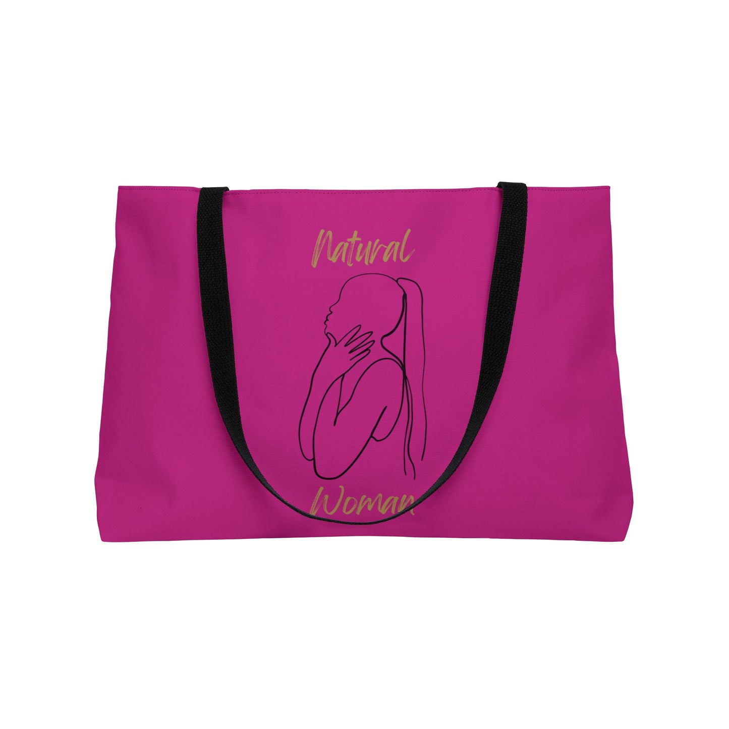 Natural Woman Ponytail (BL) Weekender Tote Bag PINK