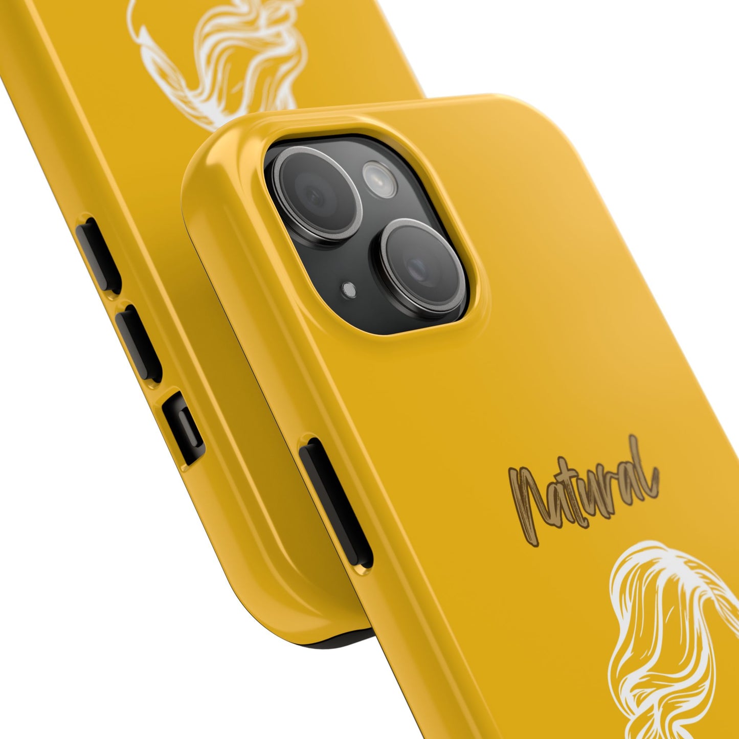 Natural Woman Long Curl (WL)Tough Phone Cases YELLOW