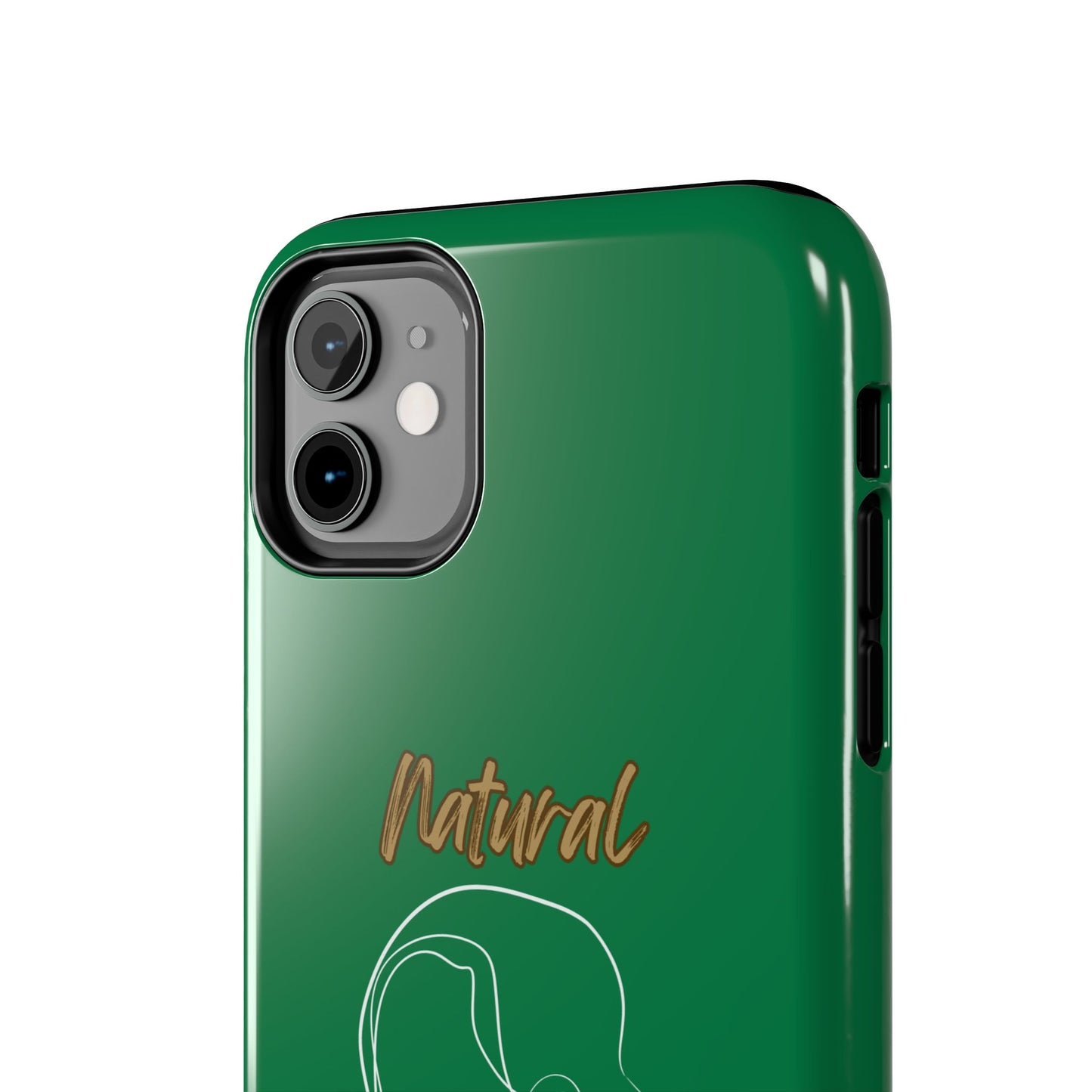 Natural Woman Hanging Hair (WL) Tough Phone Cases DARK GREEN