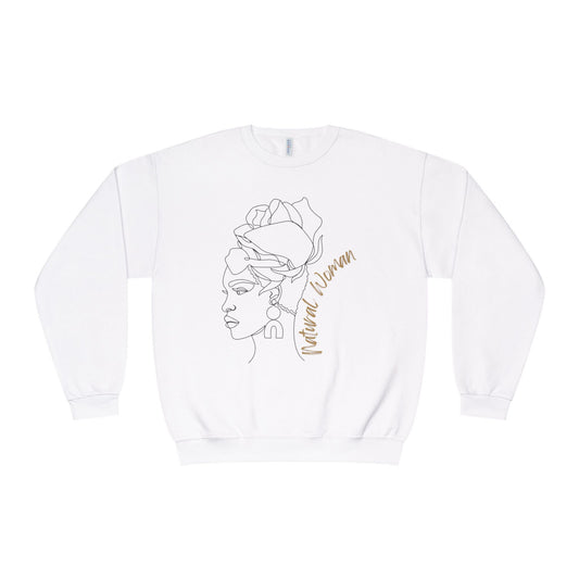 Natural Woman Flower Wrap (BL) Crewneck Sweatshirt