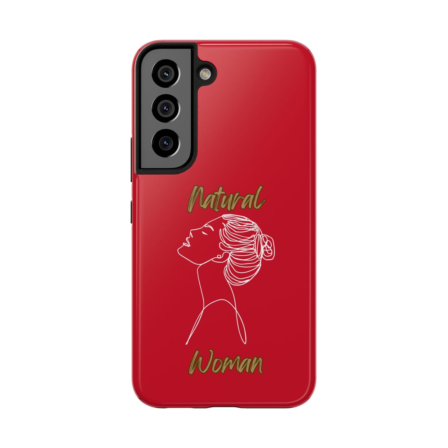 Natural Woman Wet Bun (WL) Tough Phone Cases DARK RED