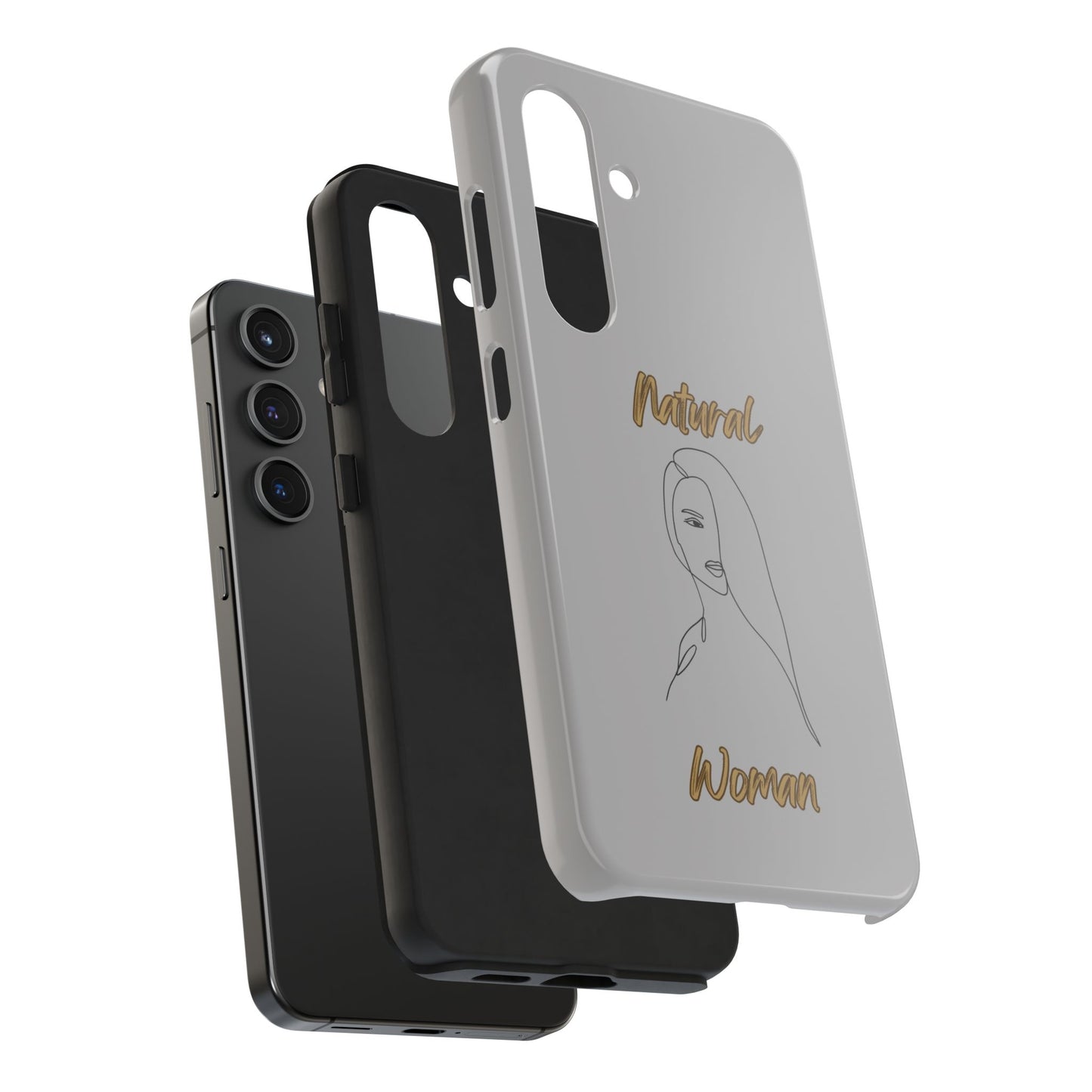 Natural Woman Covered Eye (BL)Tough Phone Cases LIGHT GREY