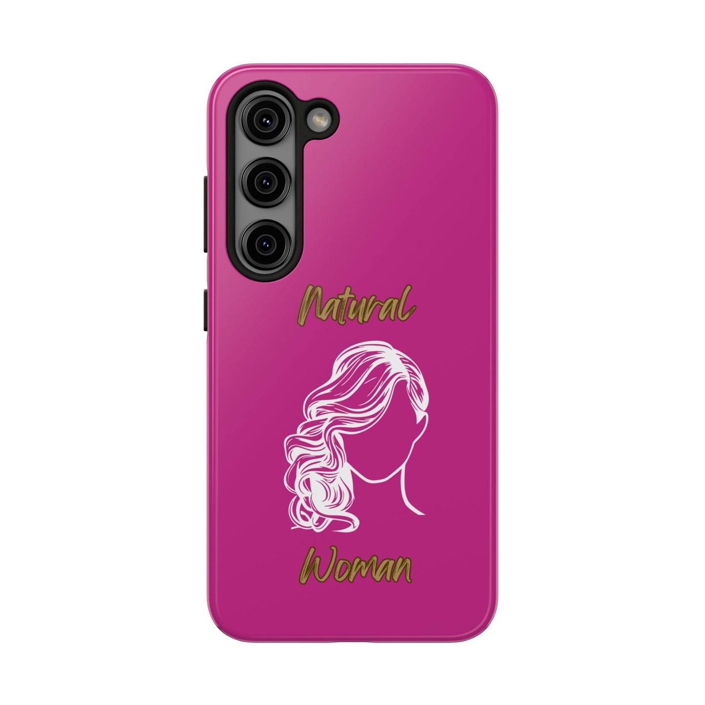 Natural Woman Long Curl (WL)Tough Phone Cases PINK