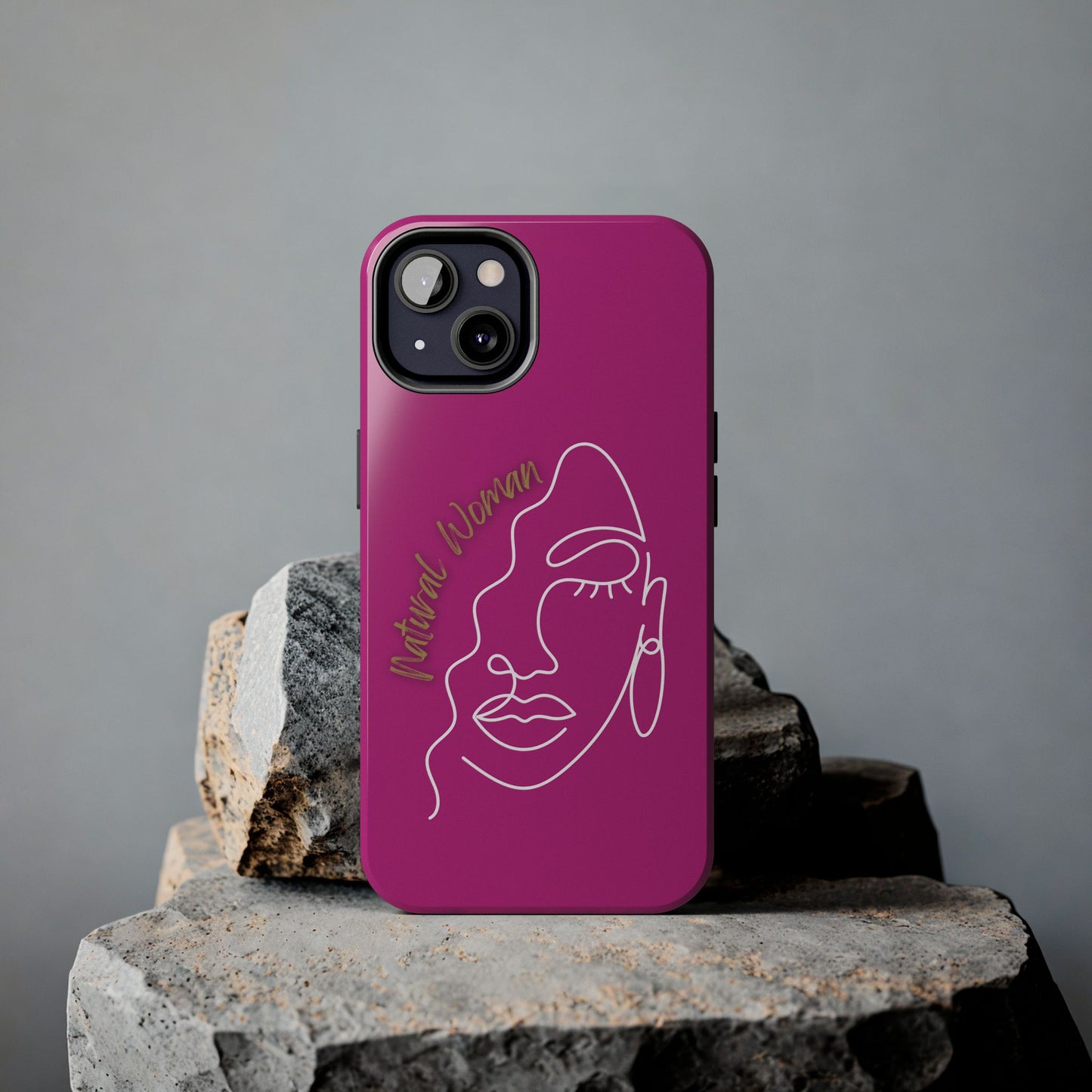 Natural Woman Half Face (WL)Tough Phone Case PINK