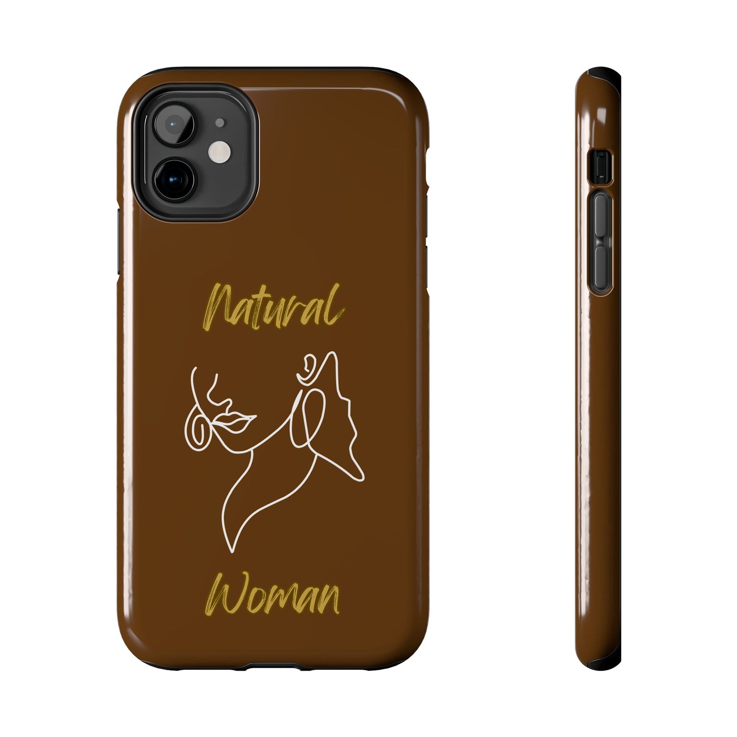 Natural Woman Lips (WL)Tough Phone Cases BROWN