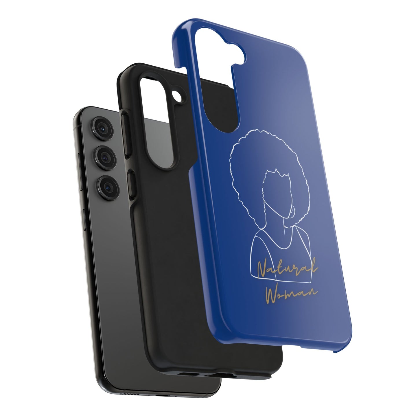 Natural Woman Afro (WL)Tough Phone Cases DARK BLUE