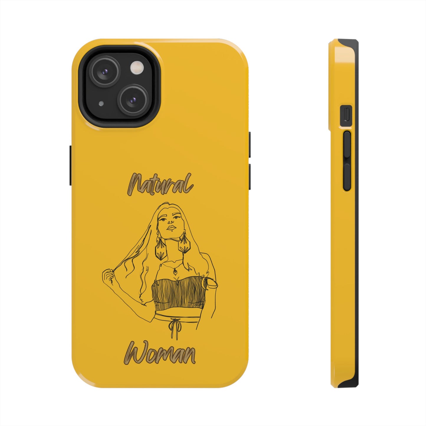 Natural Woman Thinking (BL)Tough Phone Cases YELLOW