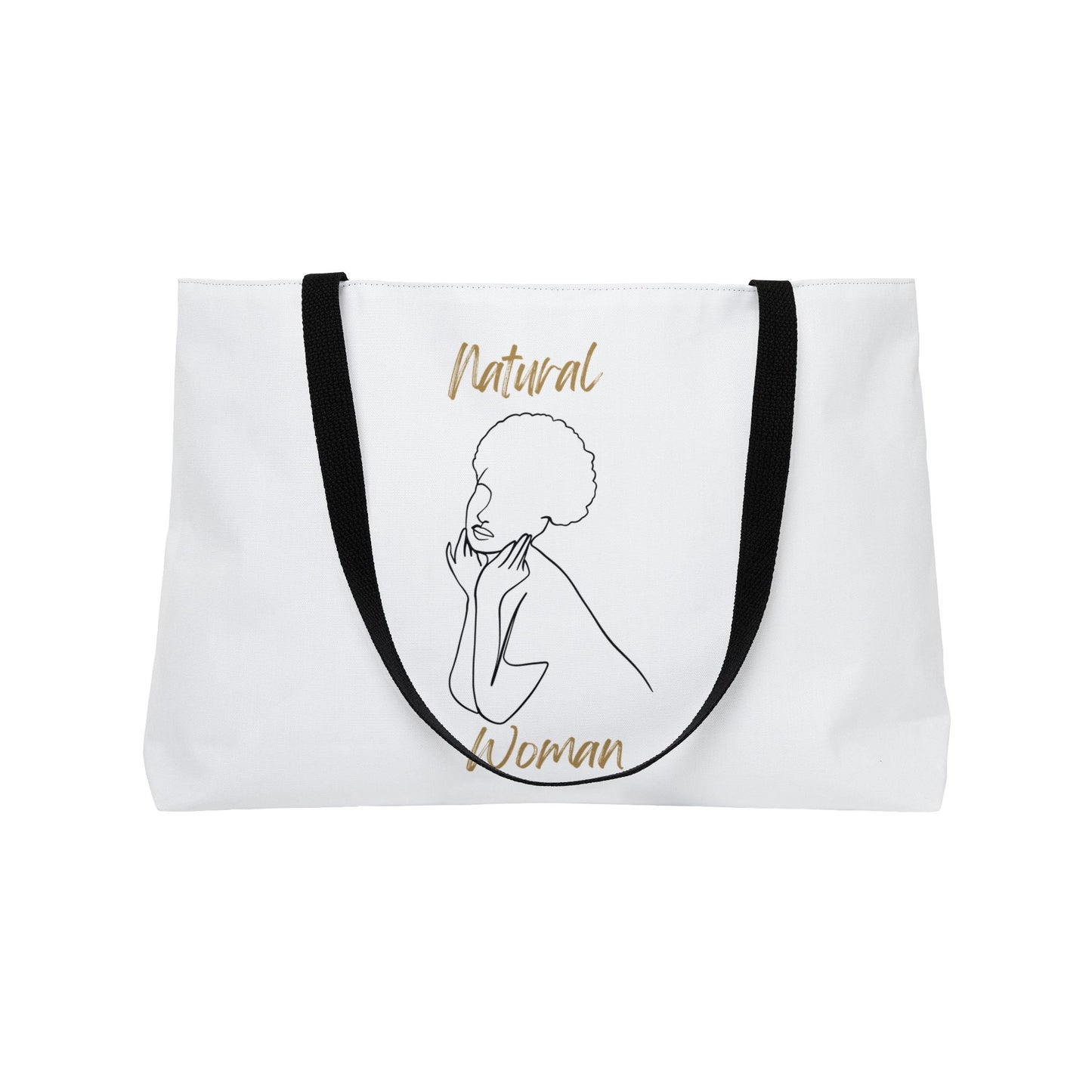 Natural Woman Cute Afro (BL) Weekender Tote Bag WHITE