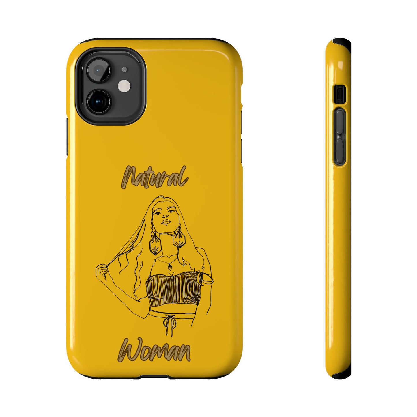 Natural Woman Thinking (BL)Tough Phone Cases YELLOW