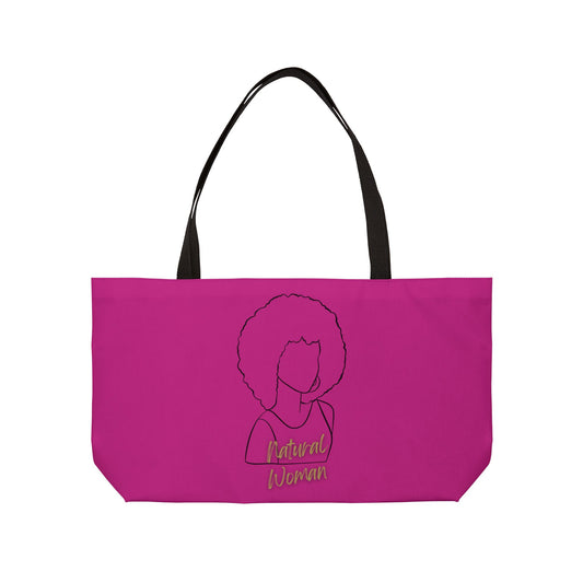 Natural Woman Afro (BL) Weekender Tote Bag PINK