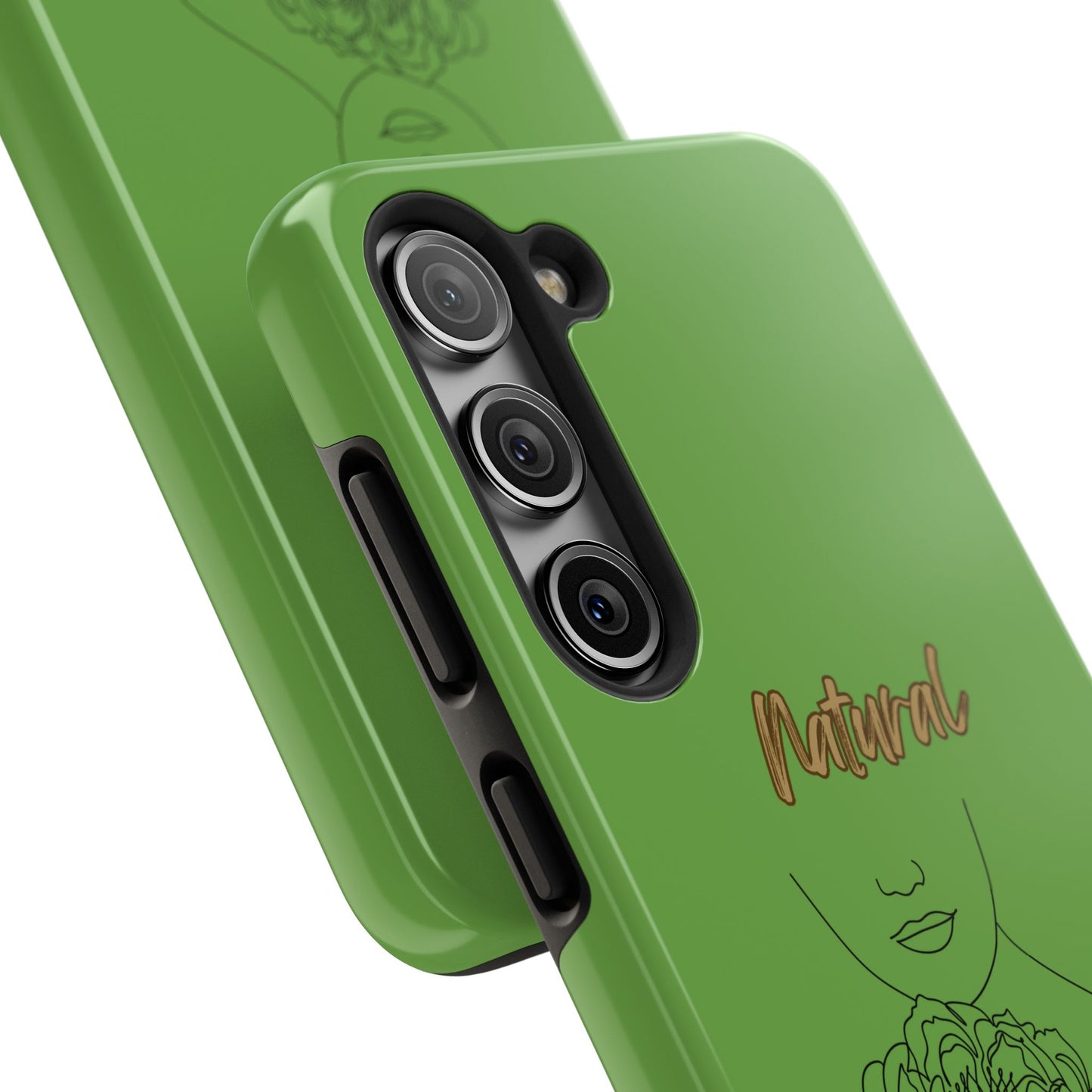 Natural Woman Kissed Flower (BL)Tough Phone Cases GREEN