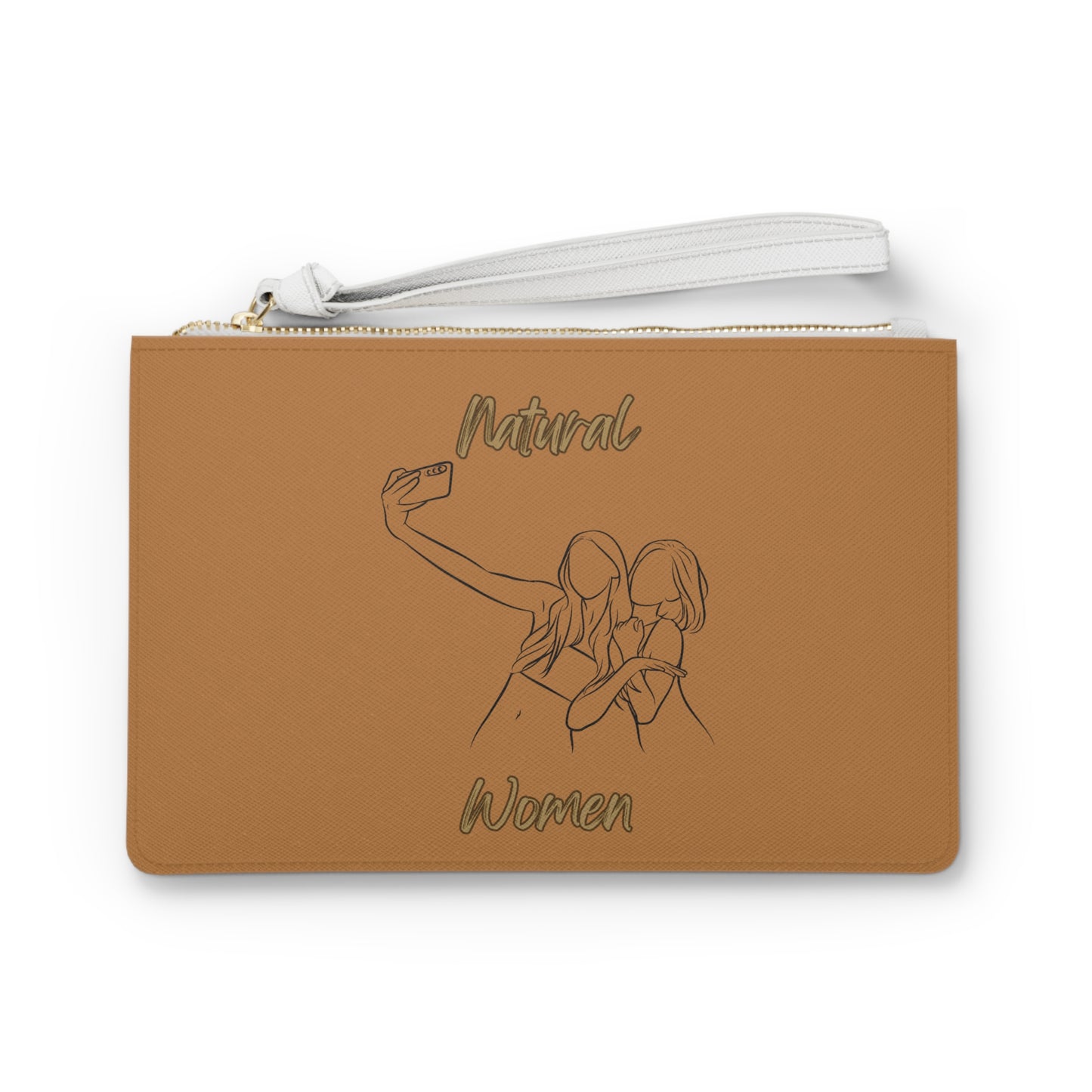 Natural Women Friends Selfie (BL) Clutch Bag LIGHT BROWN