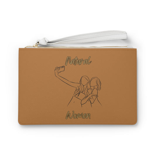 Natural Women Friends Selfie (BL) Clutch Bag LIGHT BROWN