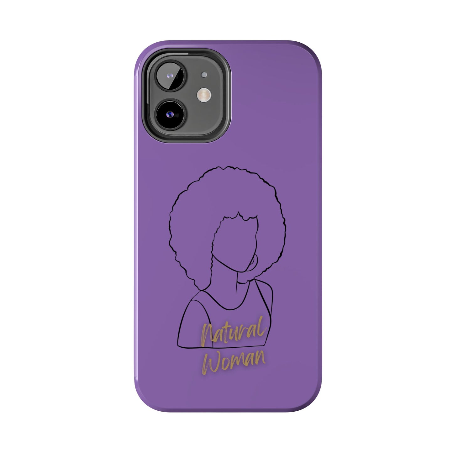 Natural Woman Afro (BL)Tough Phone Cases LIGHT PURPLE