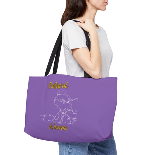 Natural Woman New Life (WL) Weekender Tote Bag LIGHT PURPLE