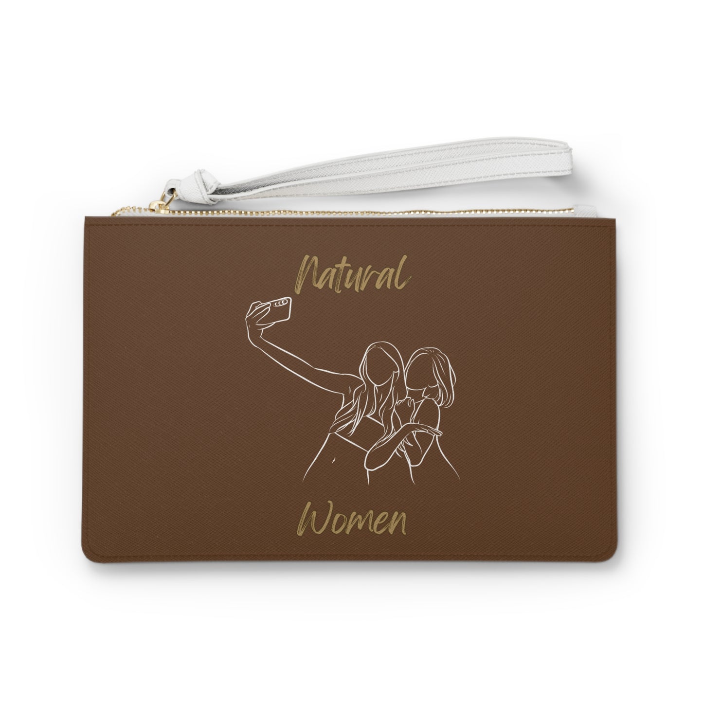 Natural Women Friends Selfie (WL) Clutch Bag BROWN