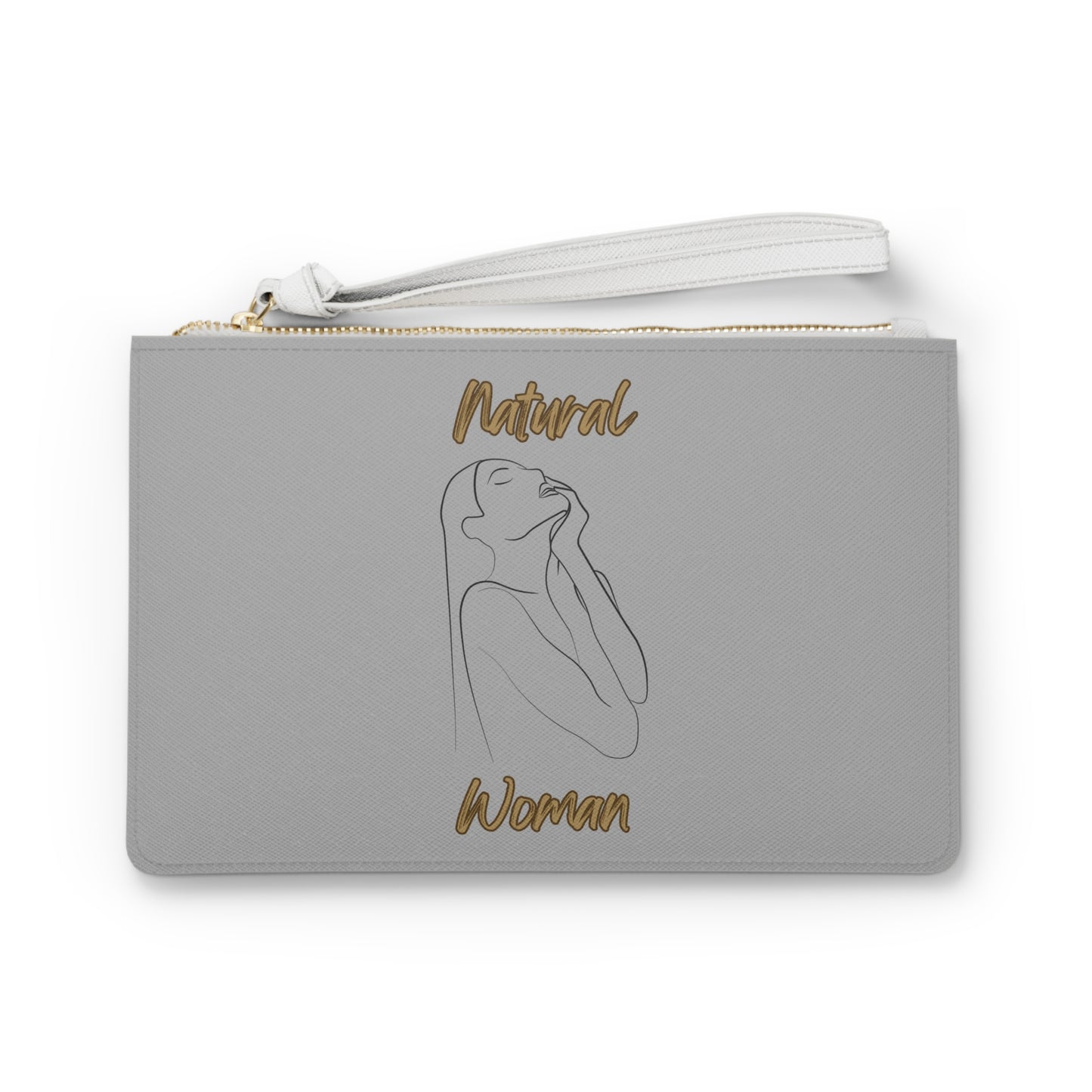 Natural Woman Thank You (BL) Clutch Bag LIGHT GREY