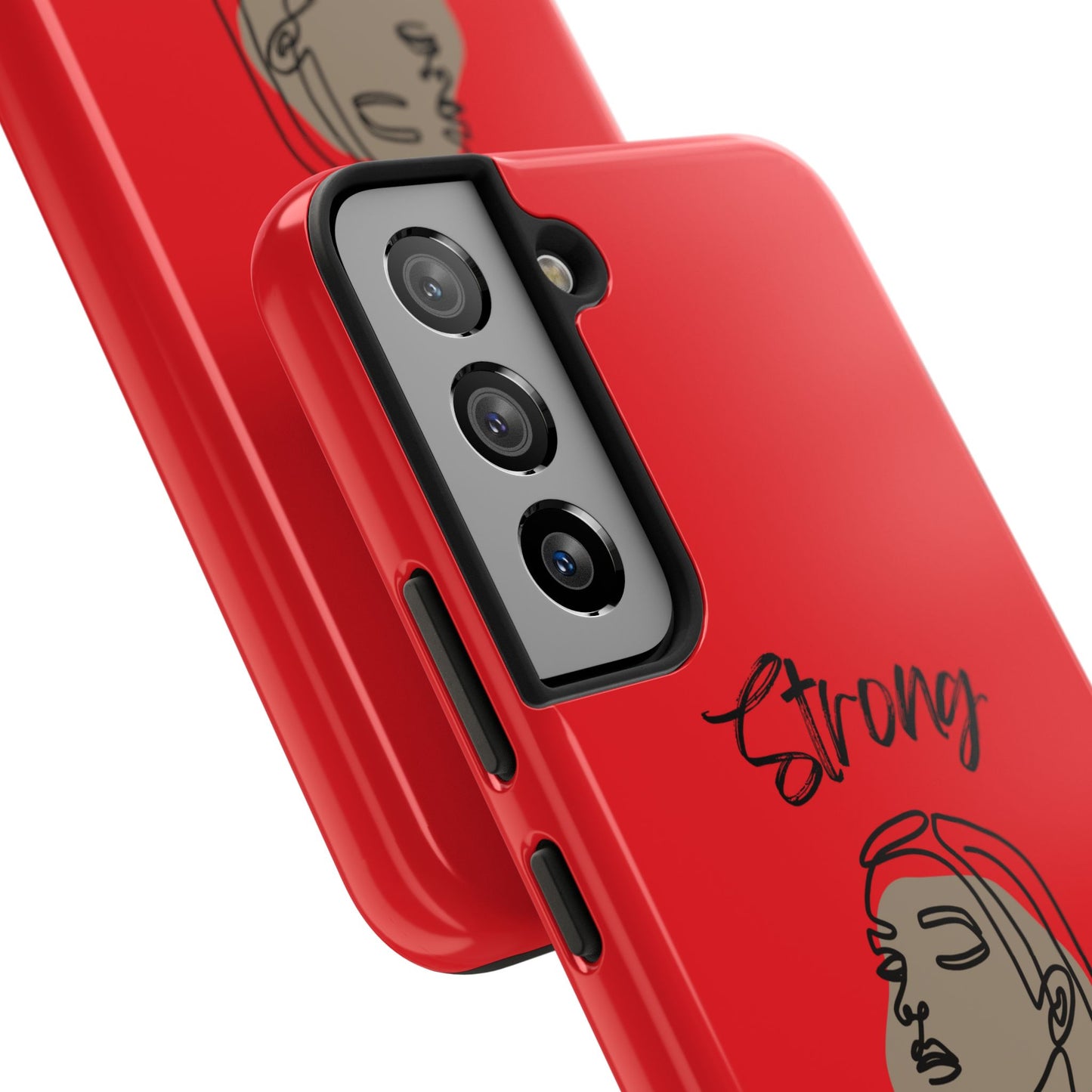 STRONG MOMMA Samsung Galaxy Tough Phone Cases (BL) Red