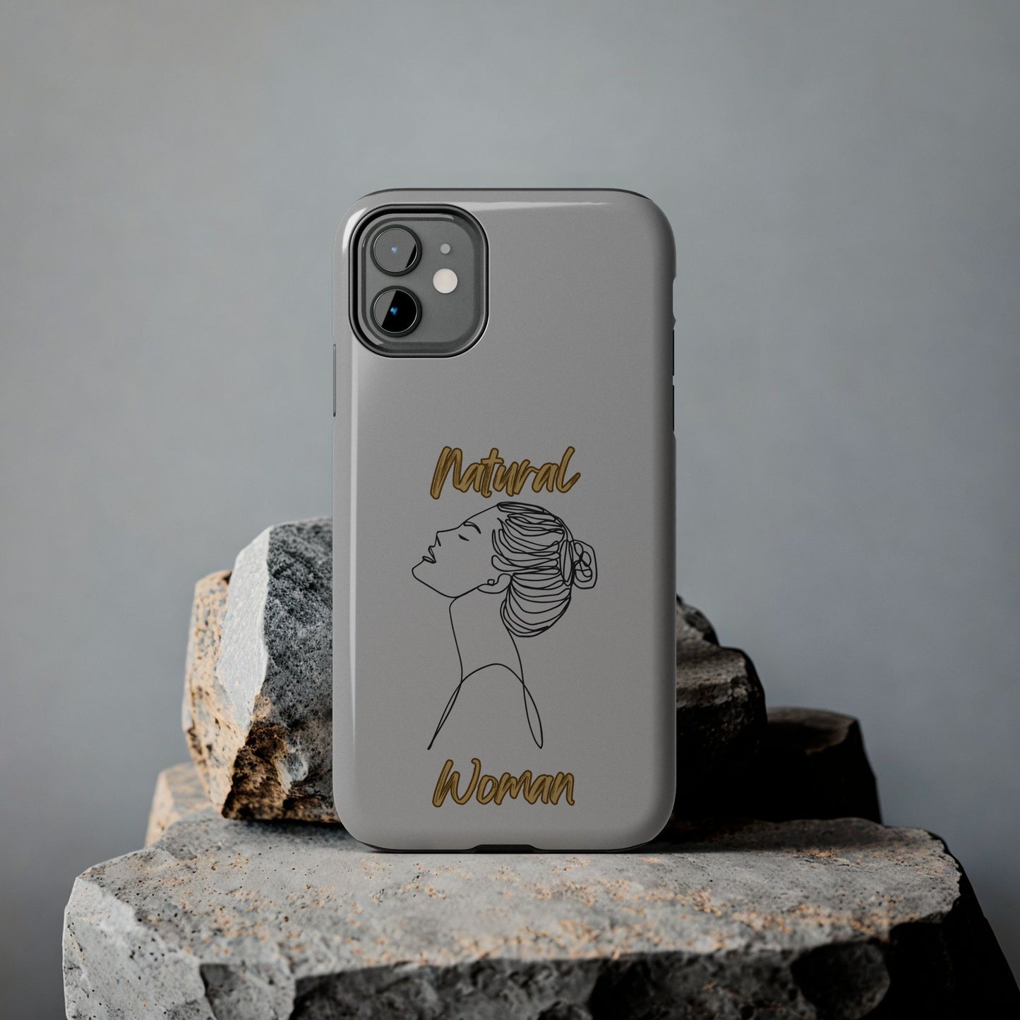 Natural Woman Wet Bun (BL) Tough Phone Cases LIGHT GREY