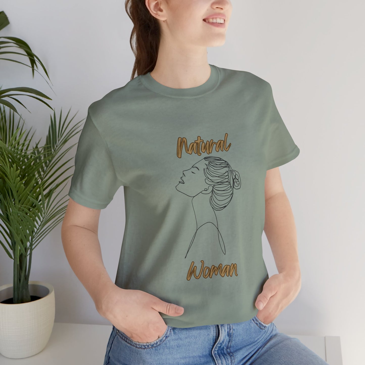 Natural Woman Wet Bun (BL) Short Sleeve T-Shirt