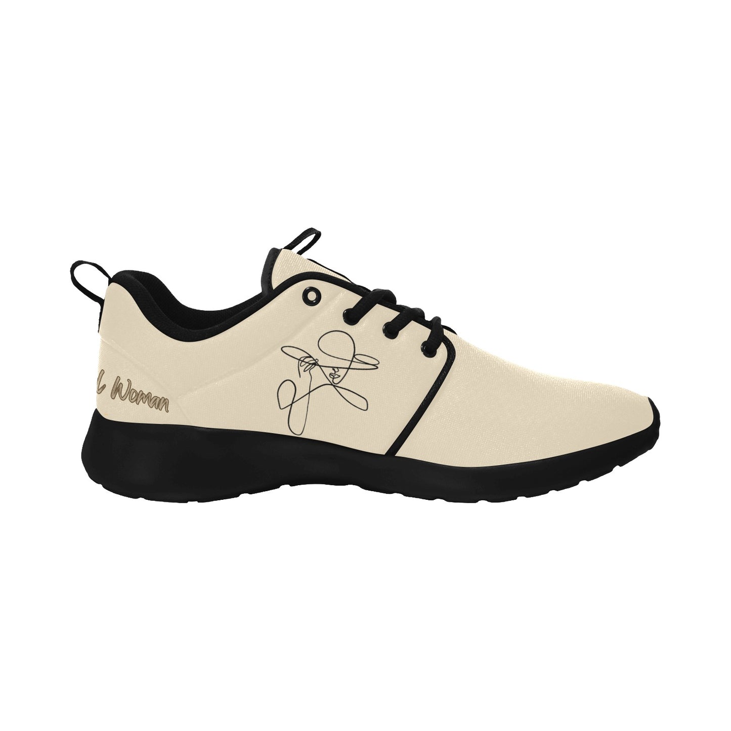 Natural Woman AN ORIGINAL (BL) CREAM w/ Black Sole Sneakers
