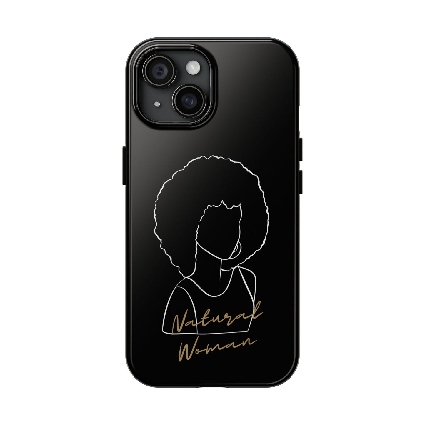 Natural Woman Afro (WL) Tough Phone Case BLACK